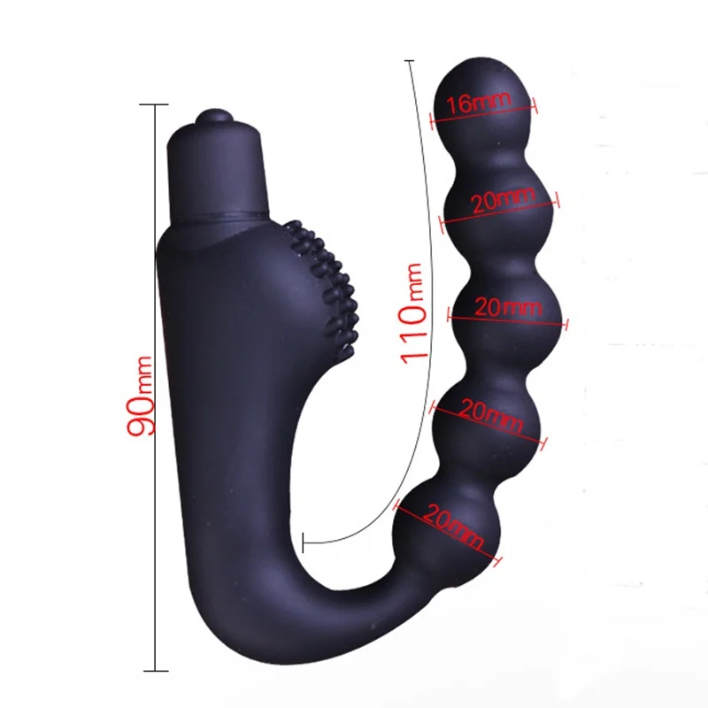 Vibrating Anal Plug Prostate Massager Beads Vibrator Silicone Butt Vibration Sex Toys for Men Woman Gay |