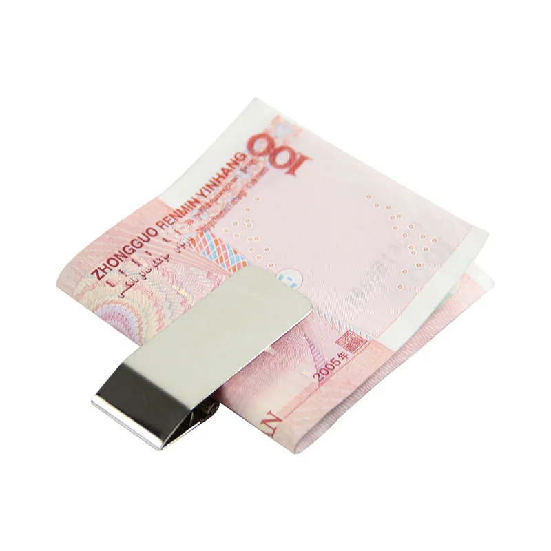

THINKTHENDO Slim Money Clip Stainless Steel Cash Bills Credit New Dollar Design