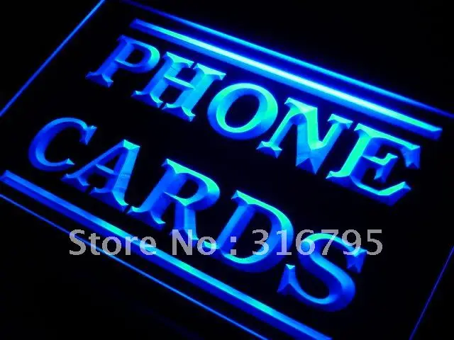 

i434 Phone Cards Services LED Neon Light Light Signs On/Off Switch 20+ Colors 5 Sizes