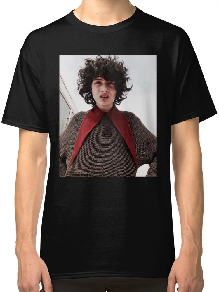 Gildan Finn Wolfhard мужские черные футболки одежда|black tee|t-shirt blackmen t-shirt |