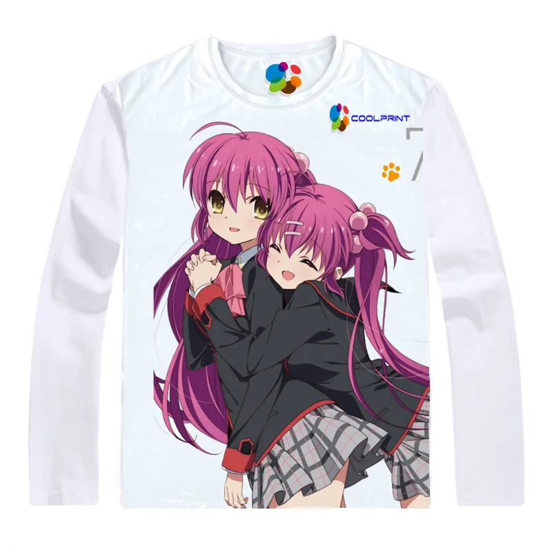 Аниме рубашка Coolprint маленькие бастеры! Футболки с длинным рукавом Saya Tokido Riki Naoe