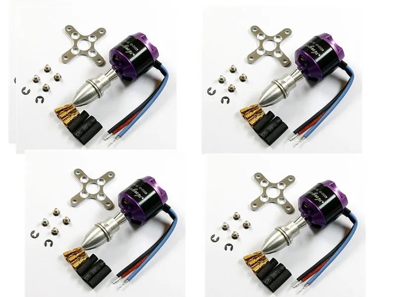 4х SUNNYSKY A2212-980KV бесщеточный двигатель с адаптером Мультикоптер Квадрокоптер |
