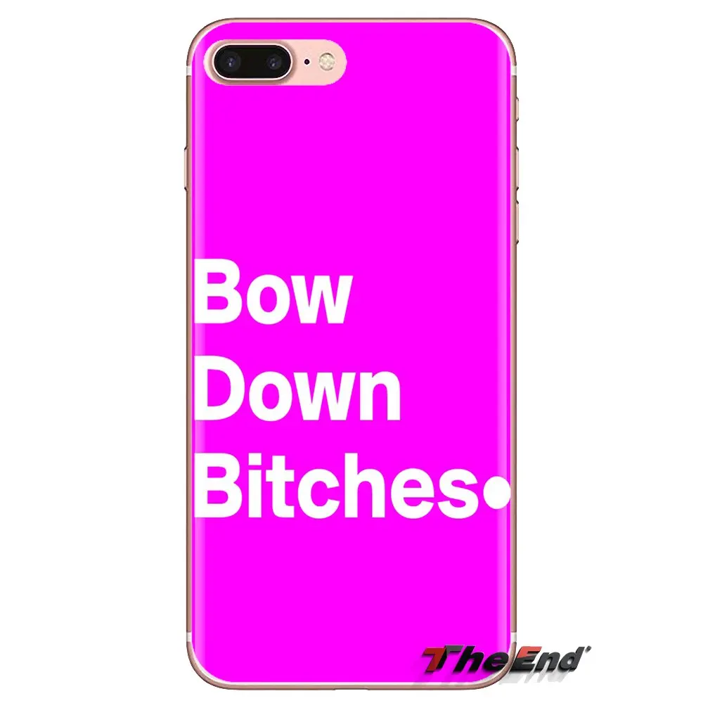 Мягкие чехлы с бантом для девочек Beyonce art Sony Xperia Z Z1 Z2 Z3 Z5 compact M2 M4 M5 C4 E3 T3 XA Huawei Mate 7 8 Y3II