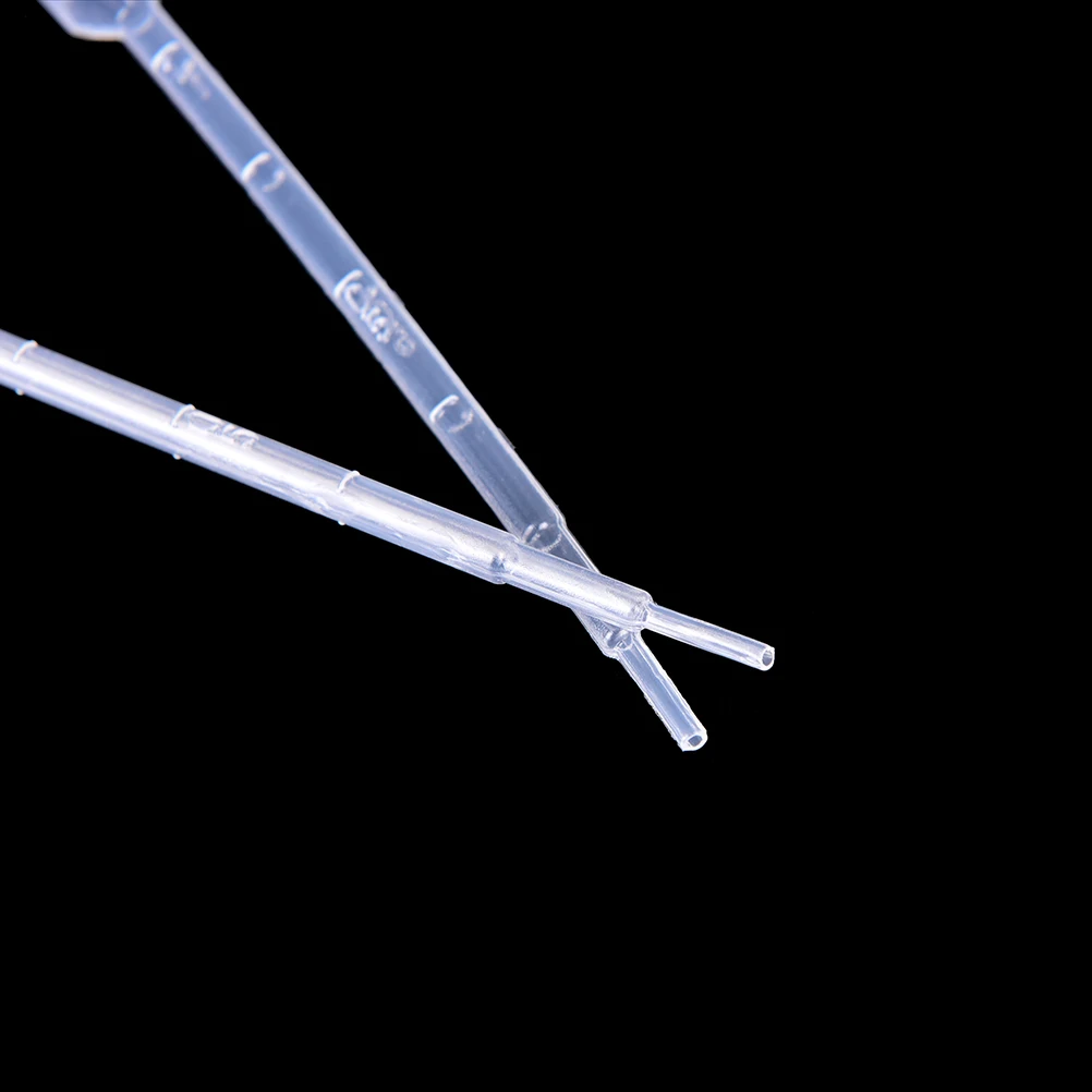 100PCS 1ML Transparent Pipettes Disposable Safe Plastic Eye Dropper Transfer Graduated Pipette School Lab Supplies Brand