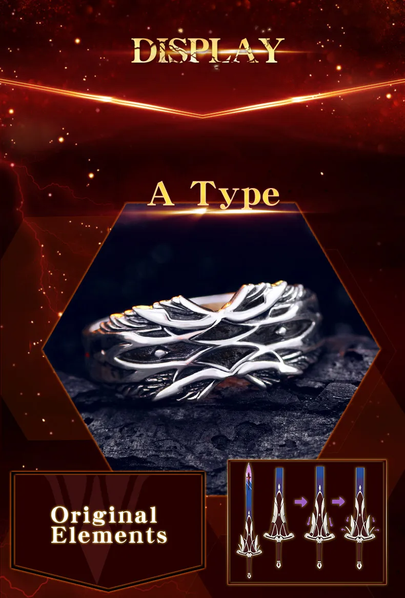 Fate Apocrypha аниме-кольцо, серебряное 925 пробы, манга, для ролевых игр, мордреда, косплей, фигурки, игрушки, куклы, Новое поступление
