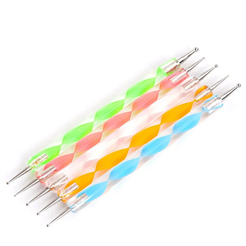 Swagpick 5Pcs/Lot Pro 2 Way Wax Dotting Pen Nail Art Gems Easy Picking Crystal Tools Pencil Pick Up Manicure DIY | Красота и здоровье