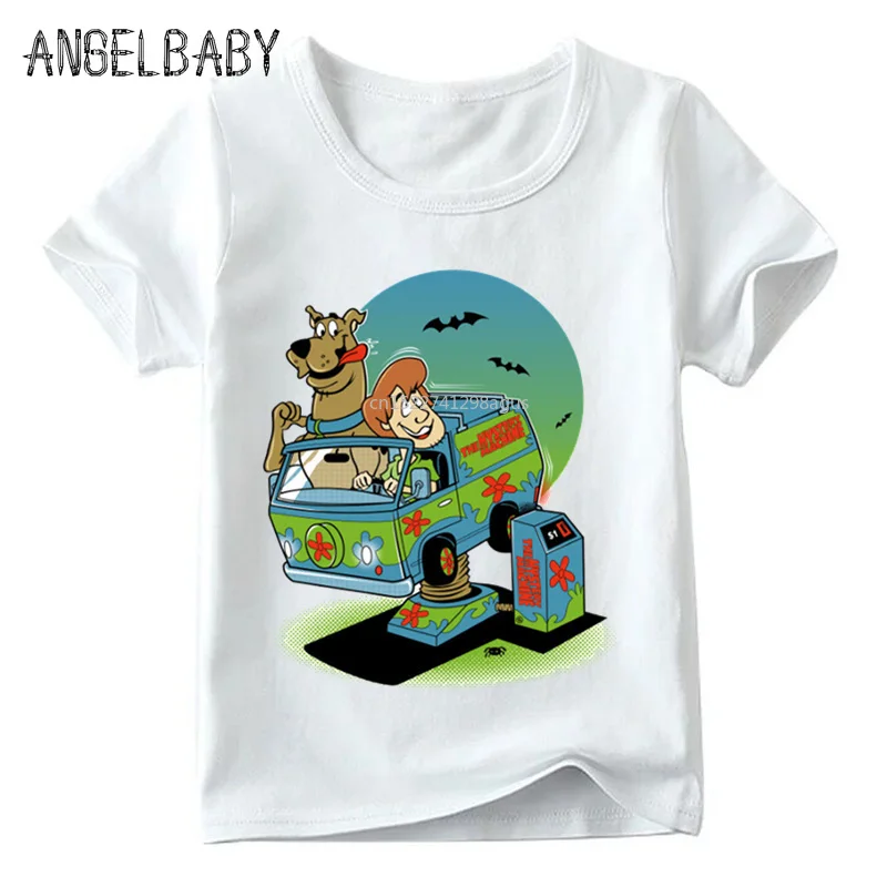 Футболка с принтом Mystery Machine для маленьких мальчиков и девочек Забавная детская