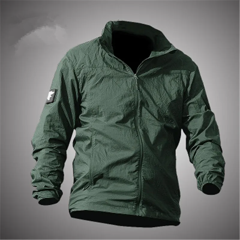 Солнцезащитная одежда, дышащая ультратонкая Водонепроницаемая быстросохнущая тактическая куртка с капюшоном в стиле милитари, куртка от AliExpress WW