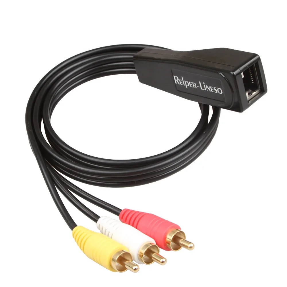 Удлинитель Relper Lineso 50 м 3RCA 2 упаковки 3 RCA в RJ45 Balun компонентный для видео и аудио