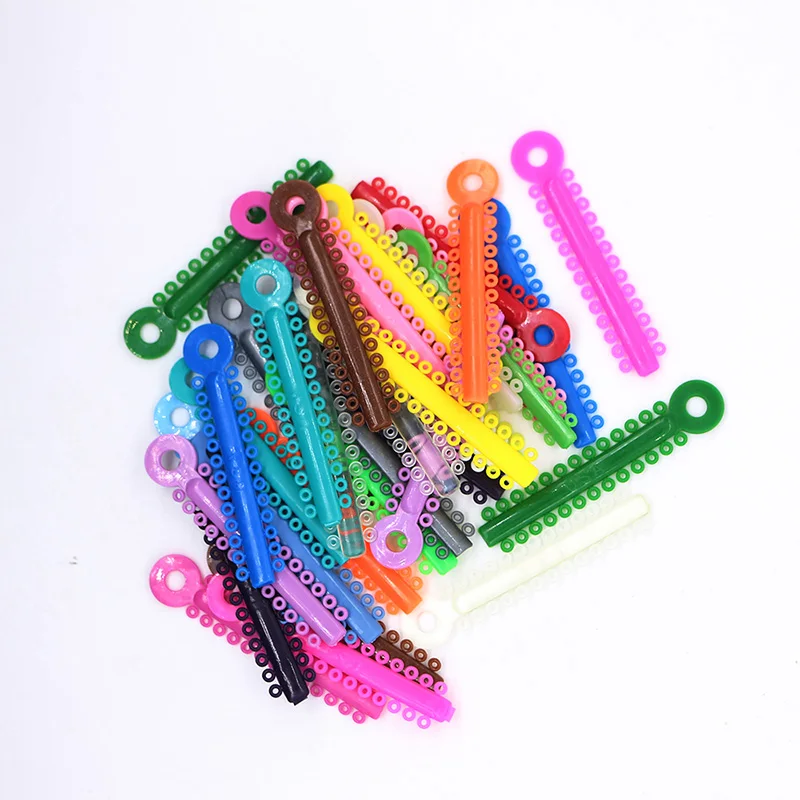 Dental Materials Orthodontic Stick Ligature ties Rubber Bands Rings Elastic Multi-color 1 pack |