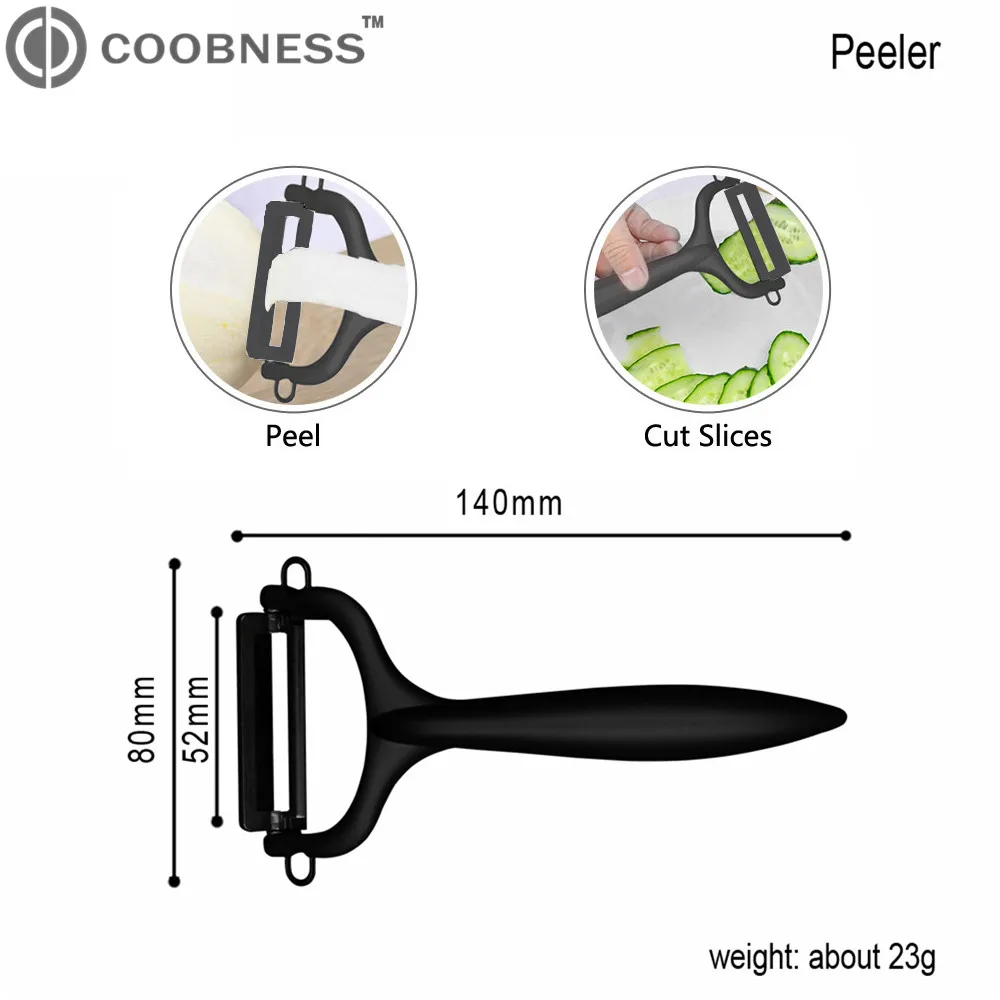 Кухонные ножи COOBNESS с оксидом циркония черное лезвие 3 &quot4&quot 5 &quot6&quot Керамический