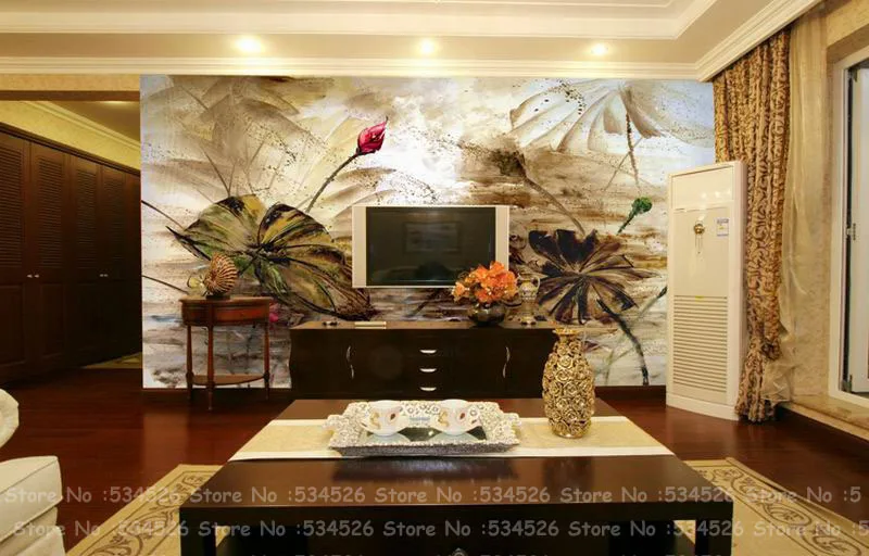 Масляные текстурированные обои fresco papel де parede tapete infantil moveis para o sala настенный фон