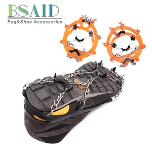 BSAID 8 зубьев захват для льда, противоскользящий Открытый Снег 8 гвоздей шипы захваты для лыж альпинизма зимняя обувь Захваты технические