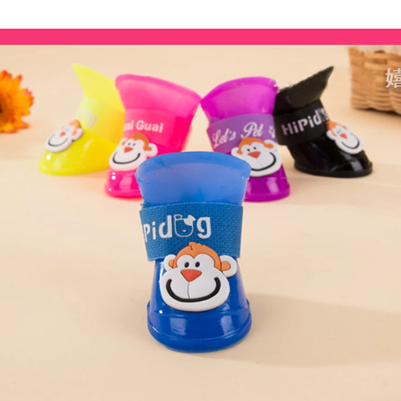 Резиновые силиконовые сапоги для собак 4 шт./лот|dog rain boots|pet shoespuppy shoes |