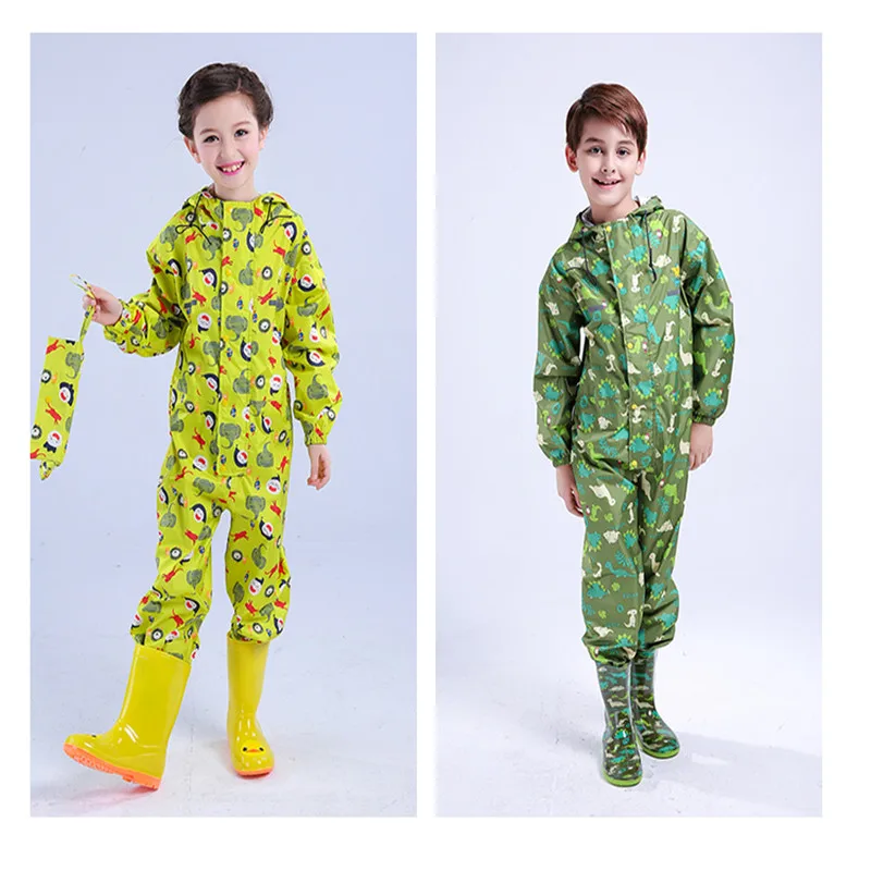 

boys girls raincoat for children,hood waterproof rain coat for children jumpsuit rain,students rain coat kids poncho