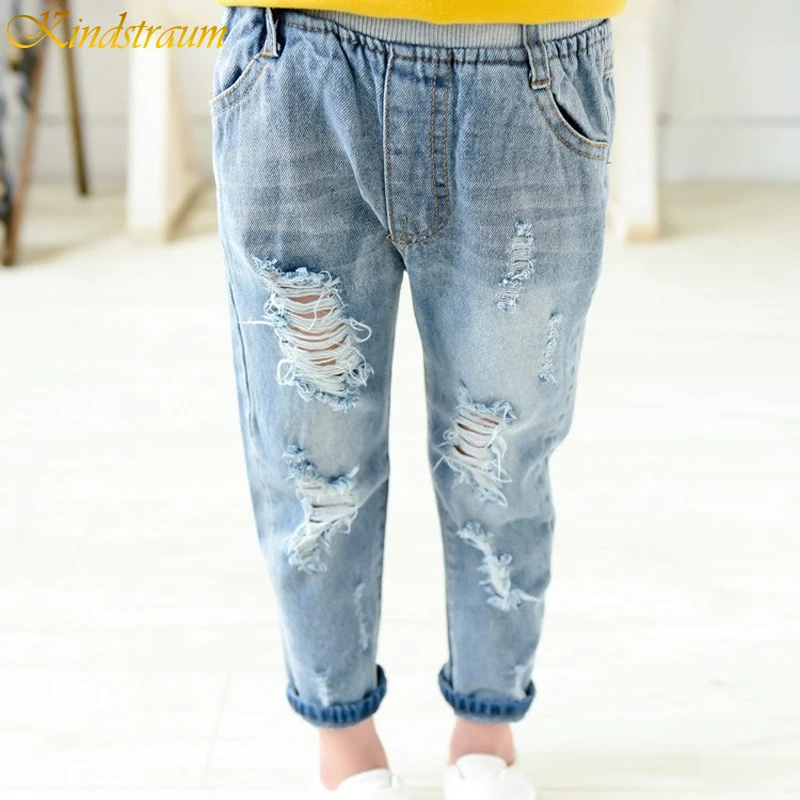 

2019 Fashion Children Jeans Ripped Jeans for Boy/Girl Style Fashion Denim Pants Cotton Trousers for Baby Boys/ Girls Jeans DC069