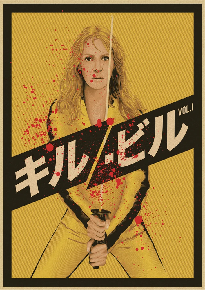 Kill Bill Vol.1 классический Квентин фильм крафт-бумага постер для бара/Кафе Ретро плакат декоративной живописи