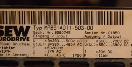 

SEW MPB51A011-503-00 MAS51A015-503-00