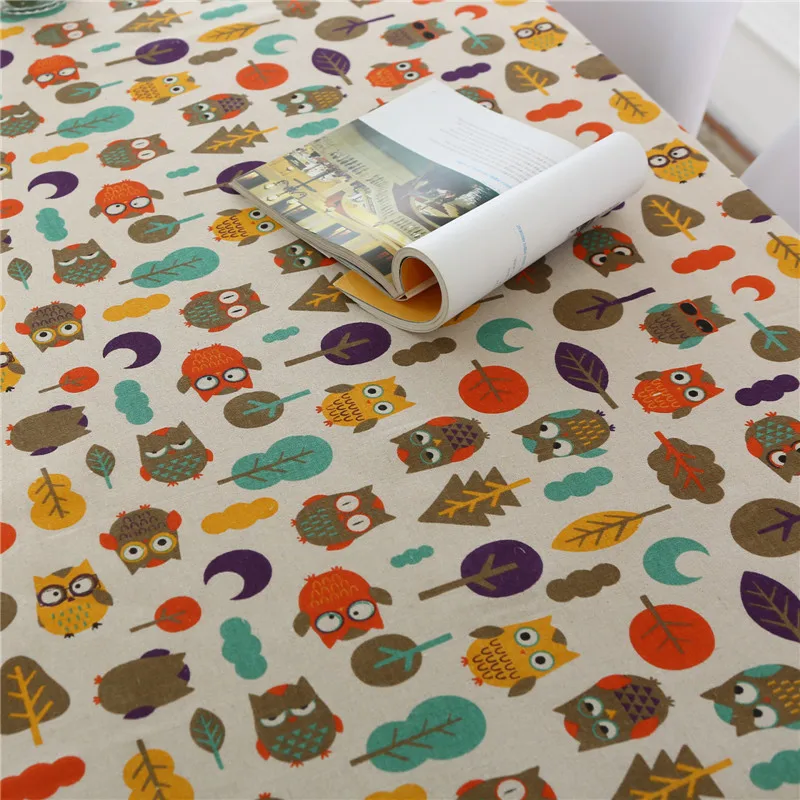 Kiwiberry Home Decorative Linen Mantel Print Owl Tablecloth Washable Dinner Table Cloth 11 Sizes Toalha De Mesa | Дом и сад