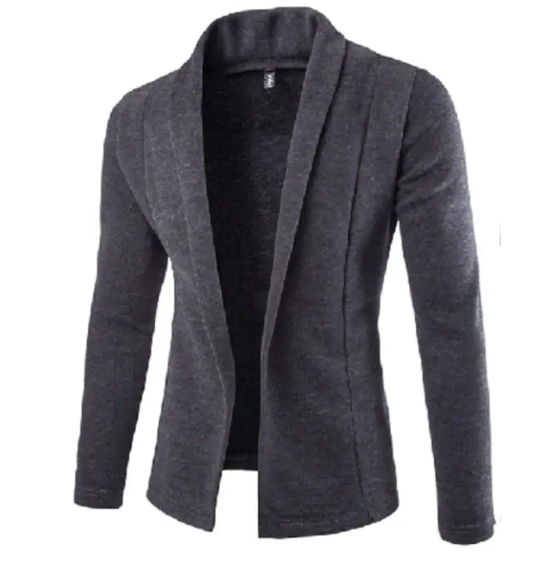 2017 однотонное Стильное мужское повседневное приталенное пальто черная белая