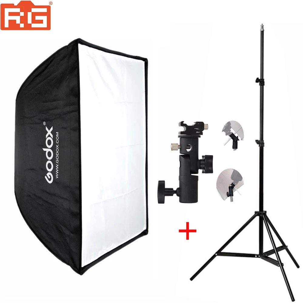 Godox Портативный 50*70 см 60*60 см 70*70 см 60*90 см Зонт софтбокс+ E тип+ 2 м осветительная подставка для фотографии фотовспышка вспышка Speedligh