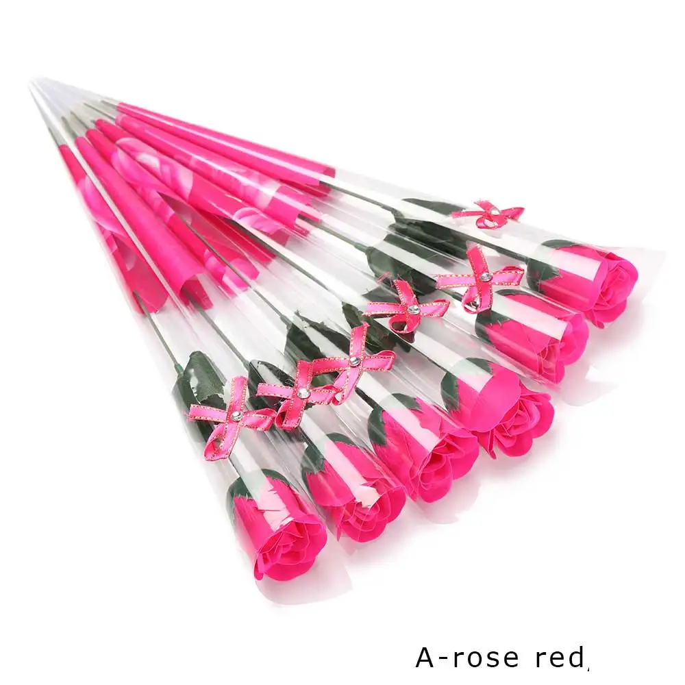 A-rose red 1 шт. ароматизированное мыло для ванны, Розовое Мыло, лепестки цветов на свадьбу, День Святого Валентина, День матери, подарок на День учителя, вечерние принадлежности для декора - Цвет: A-rose red