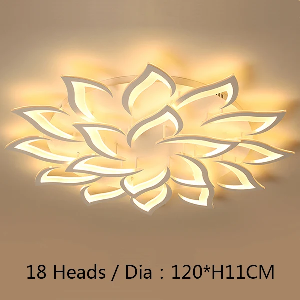 18 heads Новая светодиодная Люстра для гостиной, спальни, дома, люстра от sala, современный декор, Светодиодная потолочная люстра, лампа, люстра - Цвет абажура: 18 heads