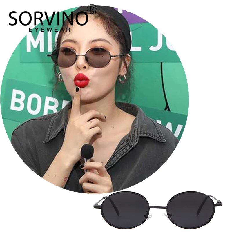 SORVINO 2019 обтягивающие стимпанк Овальные Солнцезащитные очки женские дизайнерские
