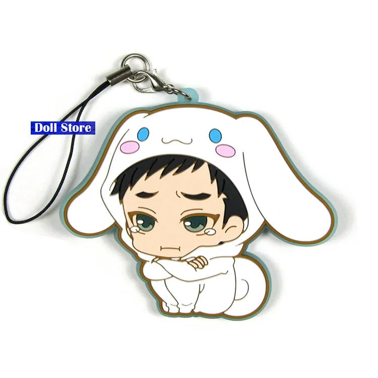 Sanrio мальчик японский аниме Рисунок резиновый брелок-подвеска для мобильного телефона ремешок D207