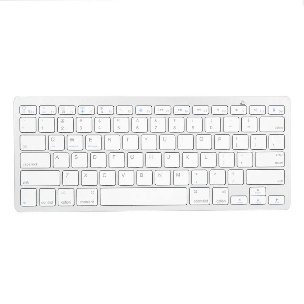 Беспроводная bluetooth клавиатура Серебристая ультратонкая для ipad Mini Mac teclado sem fio tastiera