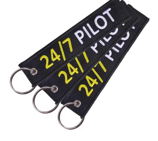 Брелок для ключей 100 шт./лот Смешанная вышивка пилот летный брелок ювелирные