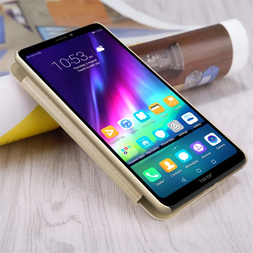 Чехол для Huawei Honor Note 10 чехол из натуральной Блестящей Искусственной Кожи Nillkin +