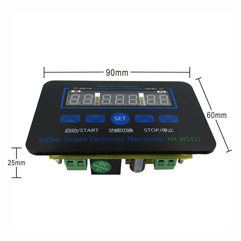 XH-W1411 LED Digital Temperature Controller AC 12V 220V 10A Thermostat Switch Thermometer Smart Regulator |