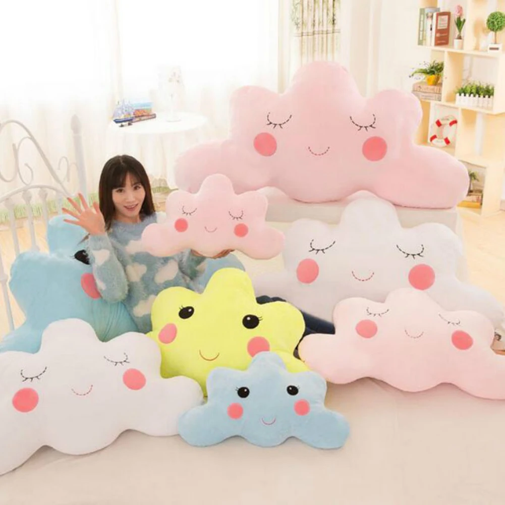 Милая набивная подушка в форме облака плюшевая игрушка постельные