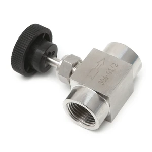 Игольчатый клапан с внутренней резьбой 304, управление расходом из нержавеющей стали, отключение 915 PSI