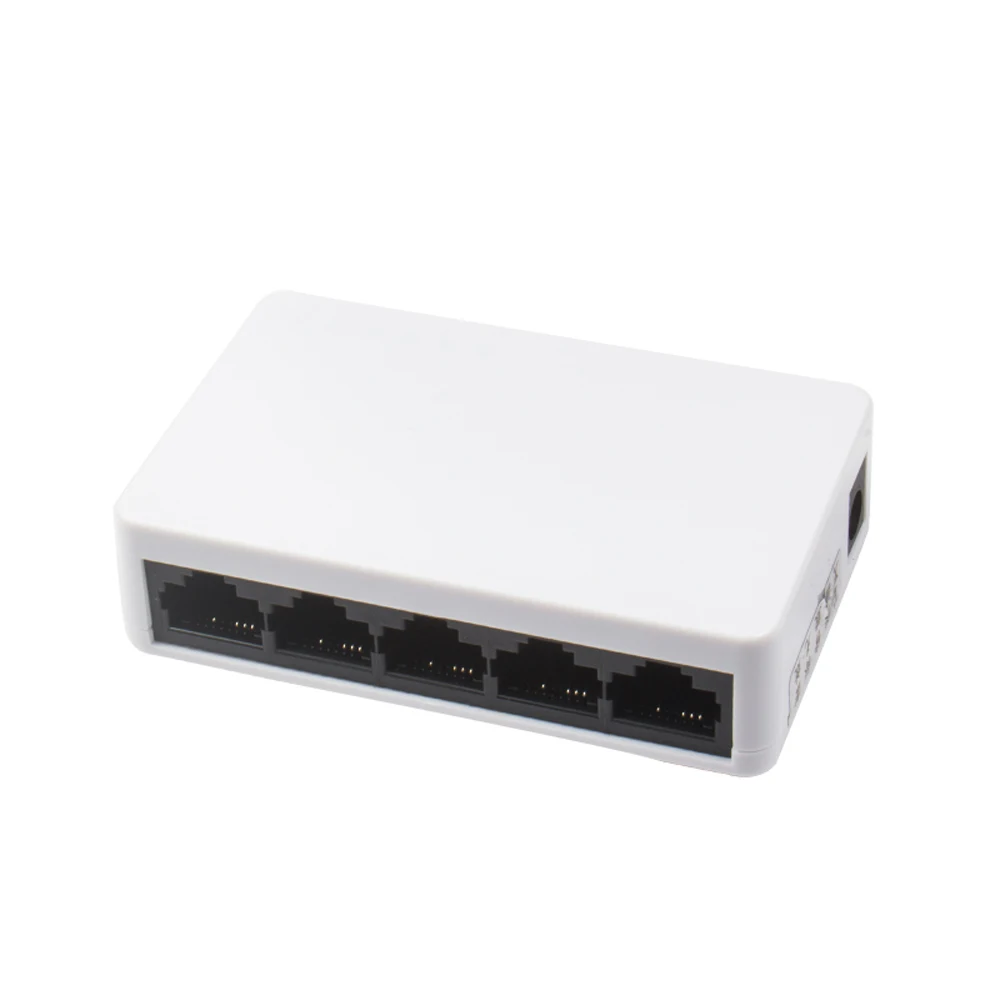 RJ45 5 Порты Fast Ethernet сетевой коммутатор 10/100 Мбит концентратор с Мощность адаптер