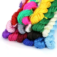 nylon cord thread chinese knot macrame rattail 1mm25m for diy bracelet braided jewelry findings accessories