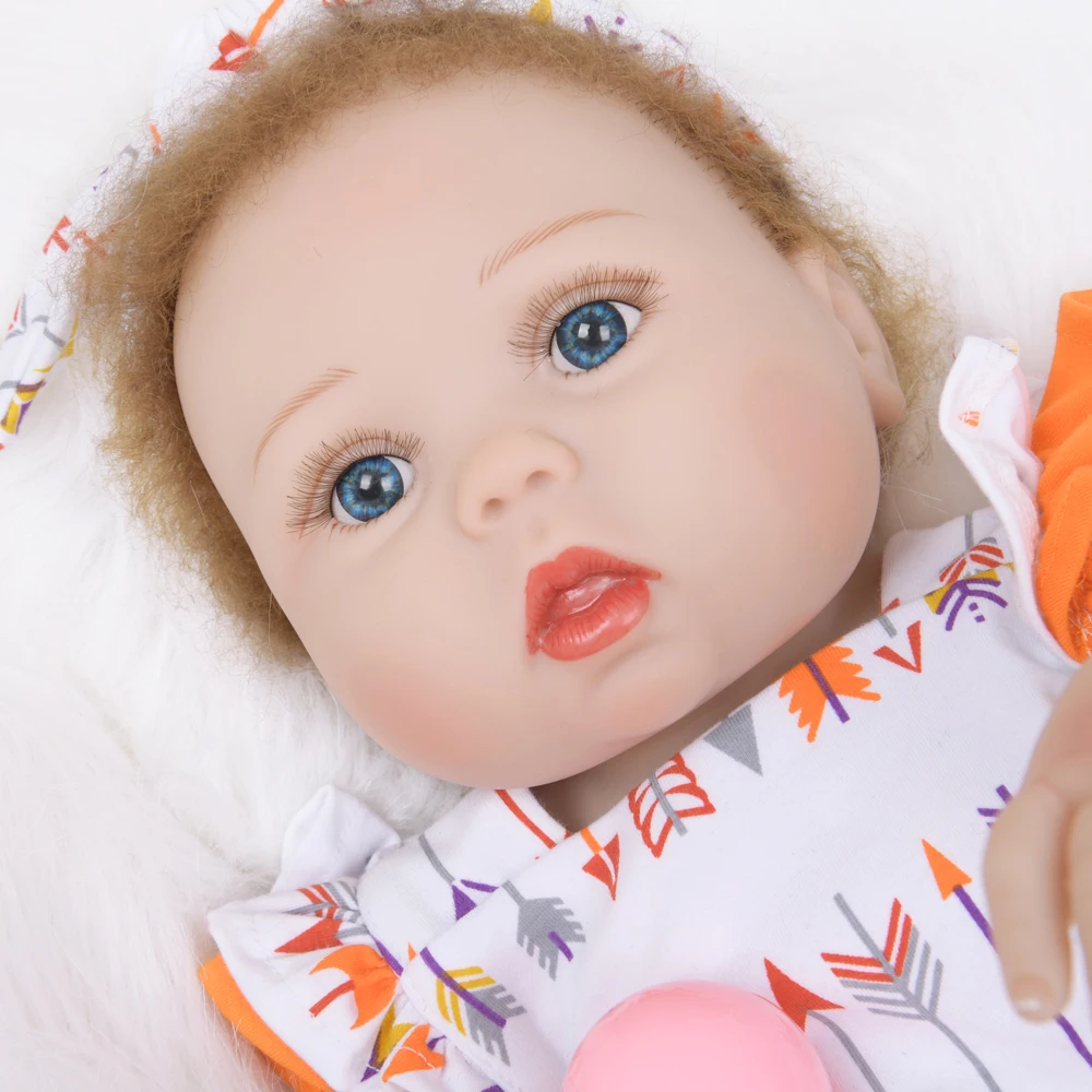 Полноразмерная силиконовая кукла новорожденная 22 дюйма виниловая реалистичная