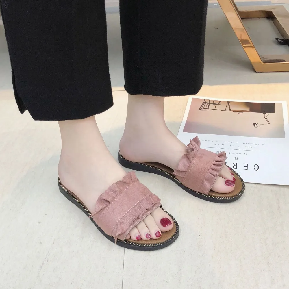 Suihyung/летняя пляжная обувь; женские шлепанцы для улицы; модные женские шлепанцы; повседневные сандалии на плоской подошве; 5 цветов; женские вьетнамки