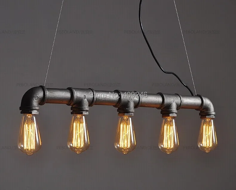Промышленный винтажный металлический подвесной светильник для водопроводных