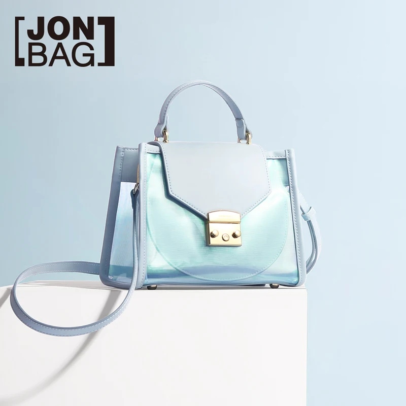 JONBAG портативный Чистая красная текстура наклонная воздуха летняя сумка Новая мода желе мешок