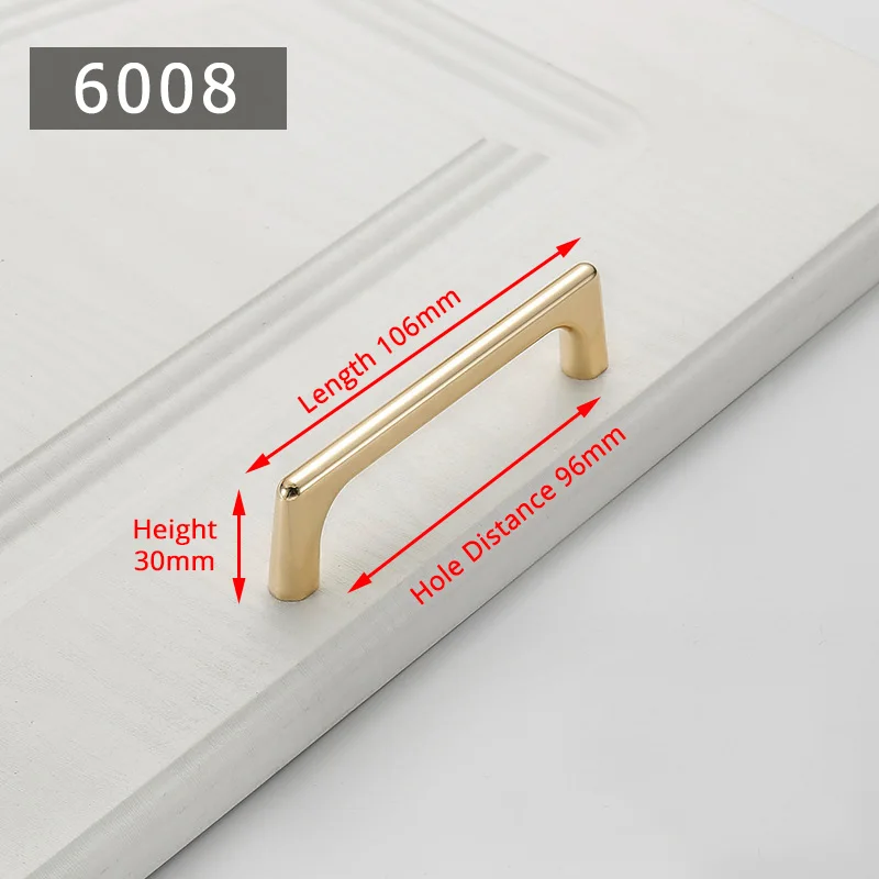 Handle-6008-96BG KAK цинковый сплав жемчужина золотая для шкафа ручки кухни дверные ручки дверь для ящика шкафа Ручка шкафа ручки для мебельного Оборудования - Цвет: Handle-6008-96BG