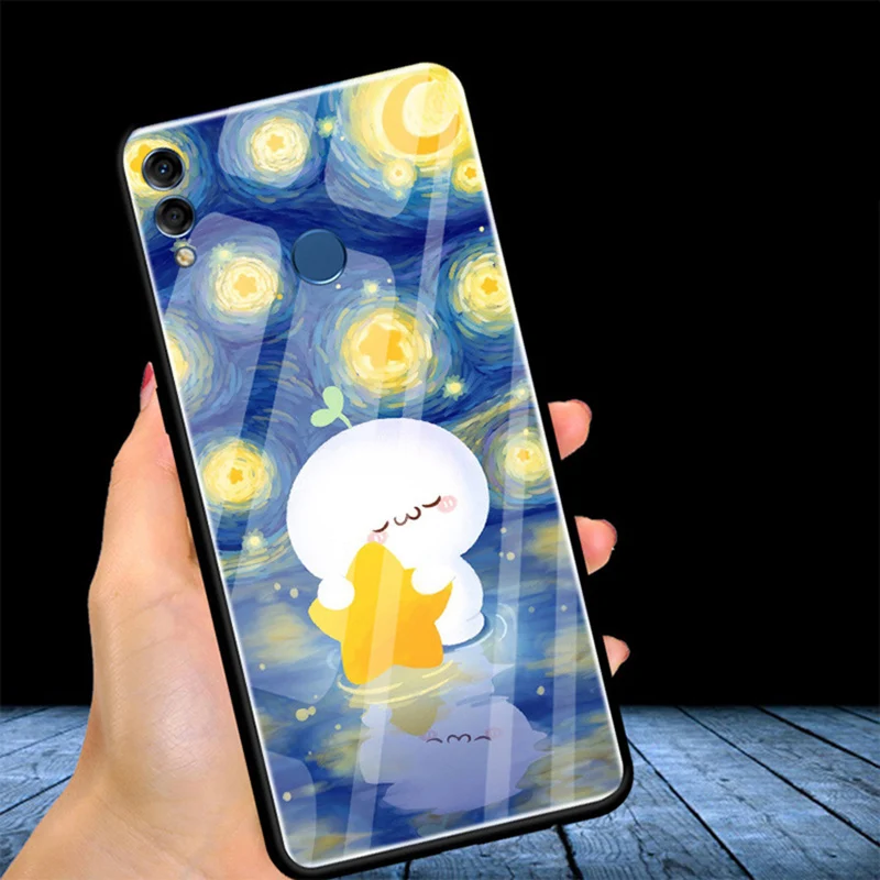 Мода Закаленное Стекло чехол для huawei Honor 8X Защитные чехлы 8 X Honor8X Чехлы| |