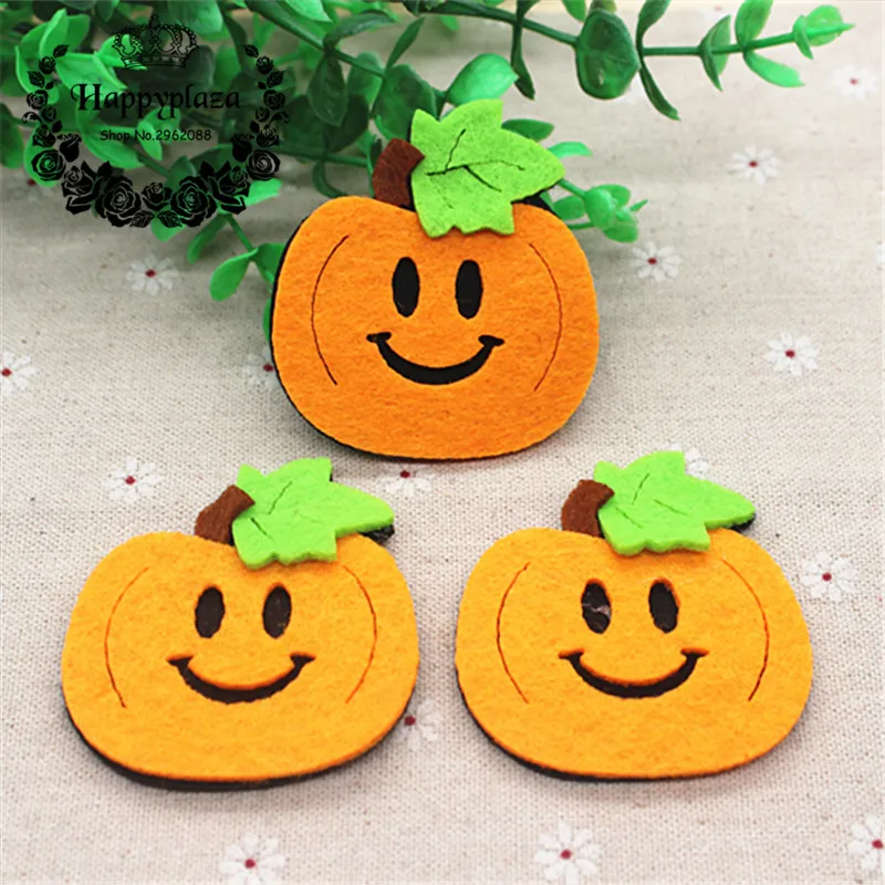 10 шт. милый нетканый материал мультяшная тыквенная аппликация нашивки из фетра