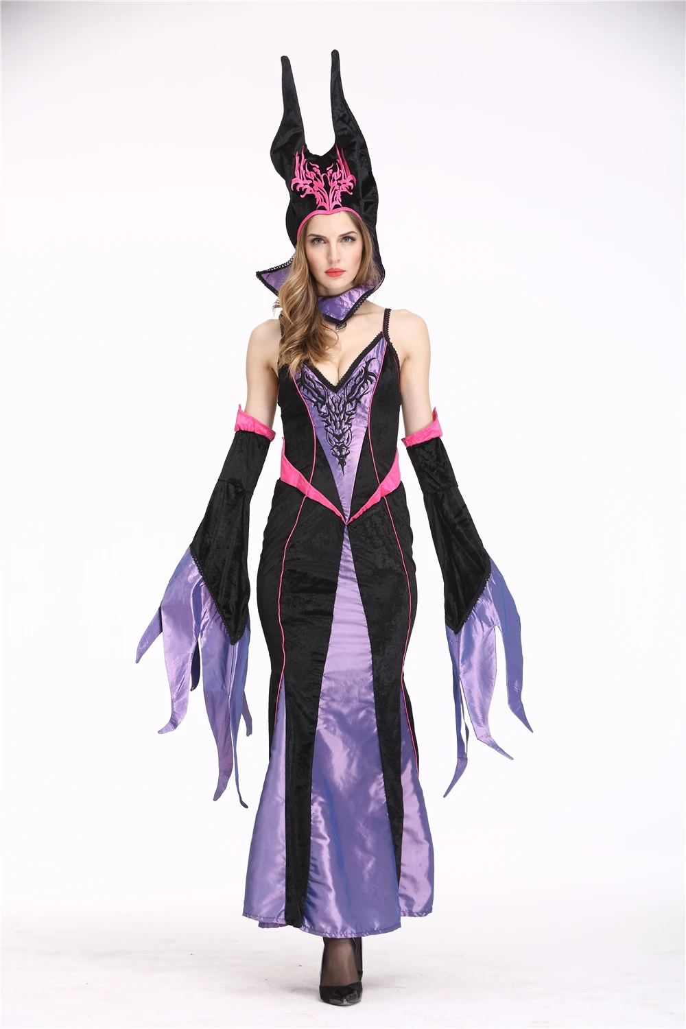 2020 Hot Sale Halloween Witch Cosplay Costume Adult 4 Pieces Fancy Sexy Christmas Clothing Role Play Set | Тематическая одежда и
