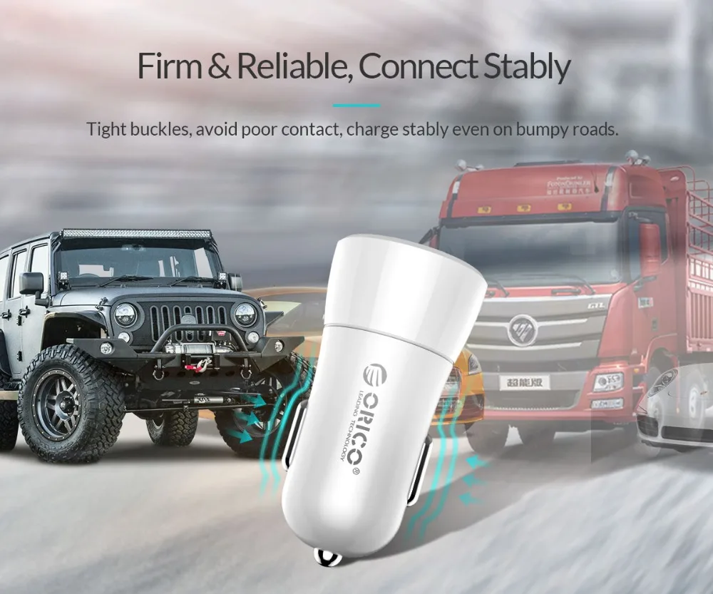 ORICO 12 Вт макс мини USB Автомобильное зарядное устройство с двумя usb-портами автомобильное зарядное устройство для iphone 8 Plus samsung s8 usb зарядное устройство для мобильного телефона