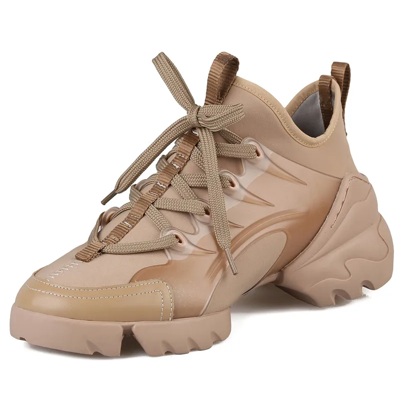 Женские кроссовки на плоской подошве FEDONAS классические из натуральной кожи с