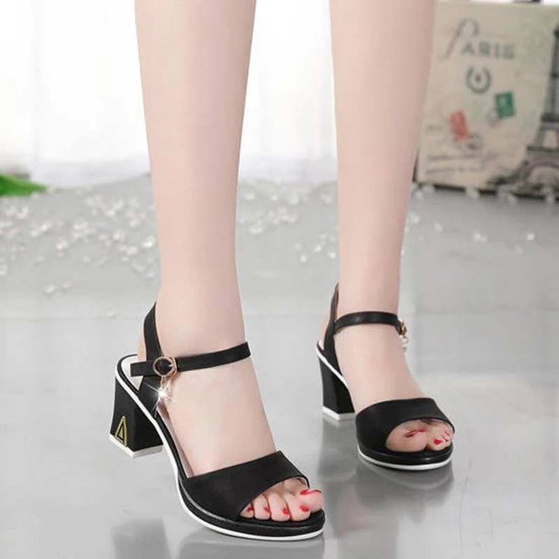 HEE GRAND/женские легкие сандалии на каблуке женская обувь с пряжкой ремешке лето