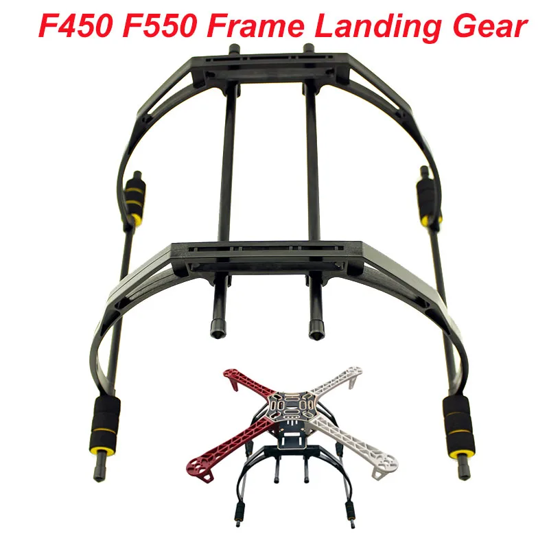 

F450 F550 Frame Landing Gear Landing Skid FPV Aerial Photography Gimbal Damping Tall Foot Stool-black