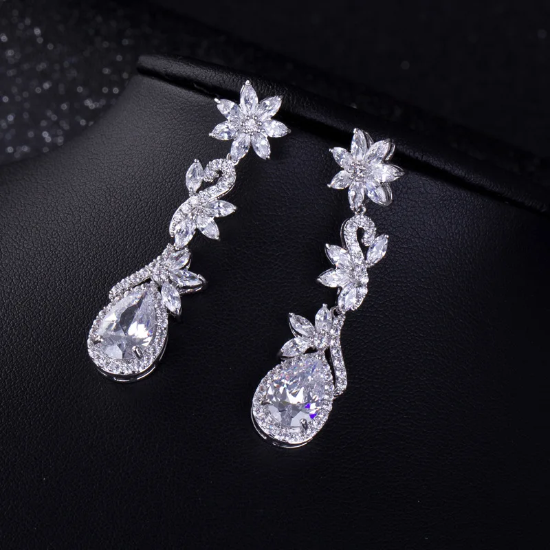 2016 летние модные наборы свадебных ювелирных изделий ожерелье и серьги комплект |